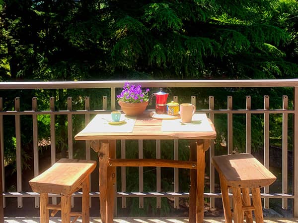 Colazione in balcone